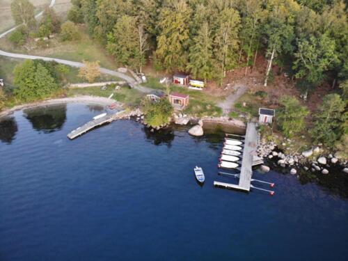 Overview beach, kayak- and boat rental