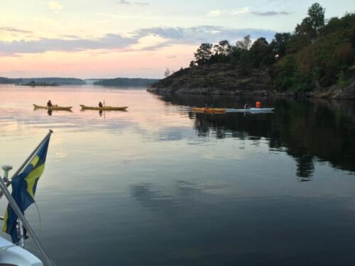 Kayaks on beach